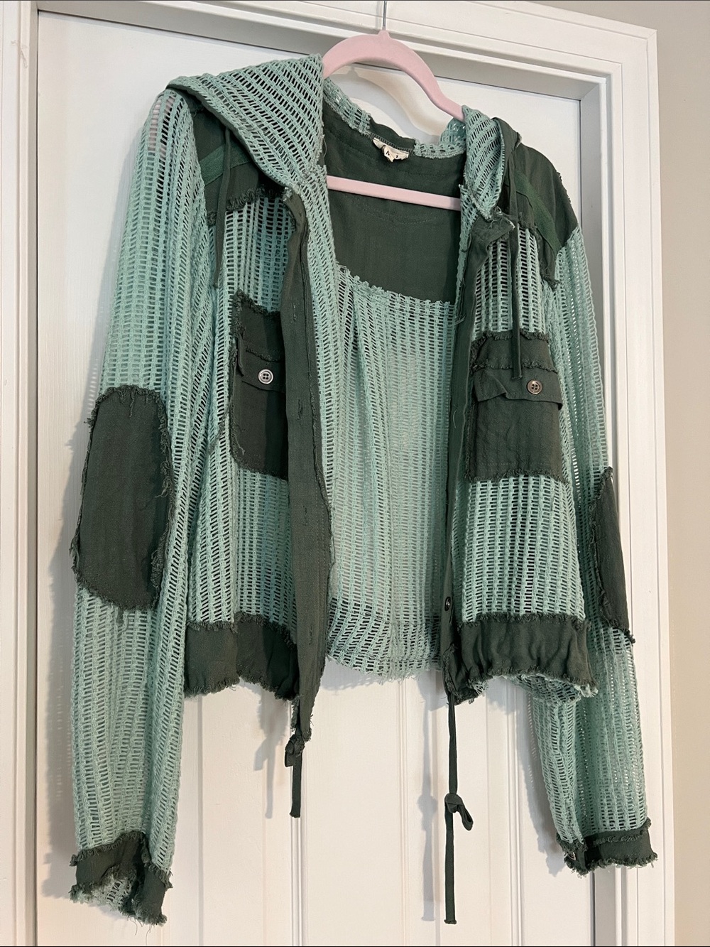 POL Mint and Olive Hooded